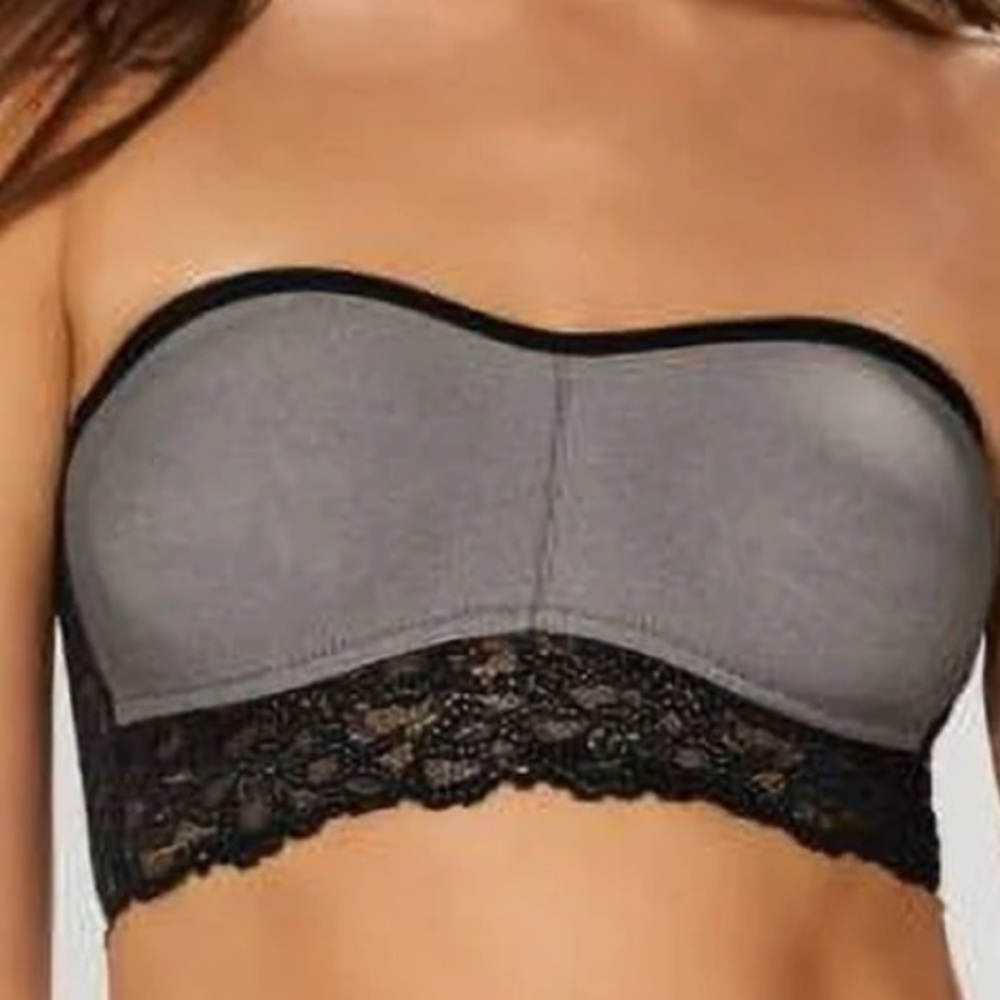 B.TEMPT’D BY WACOAL B. CHARMING BANDEAU BRA IN BLACKENED PEARL - SZ SMALL - NWT!